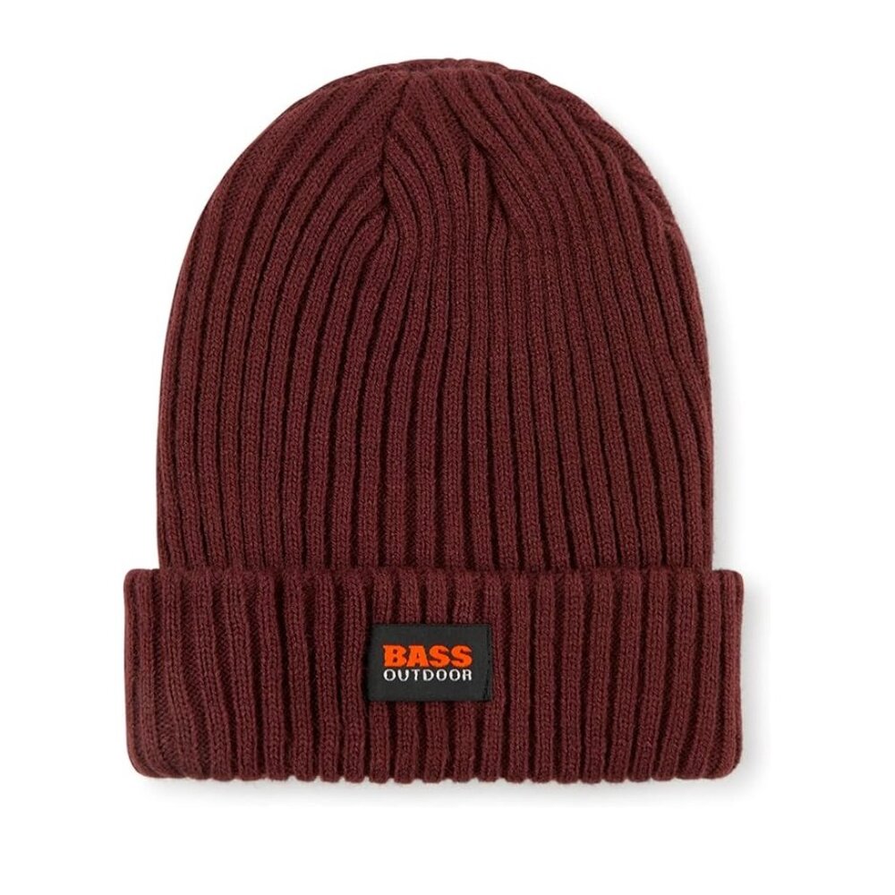 NWT Bass Outdoor Women's Large Gauge Knit Hat Fig Brown One Size $50 6C130